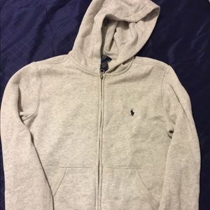 Polo cotton blend fleece hoodie.